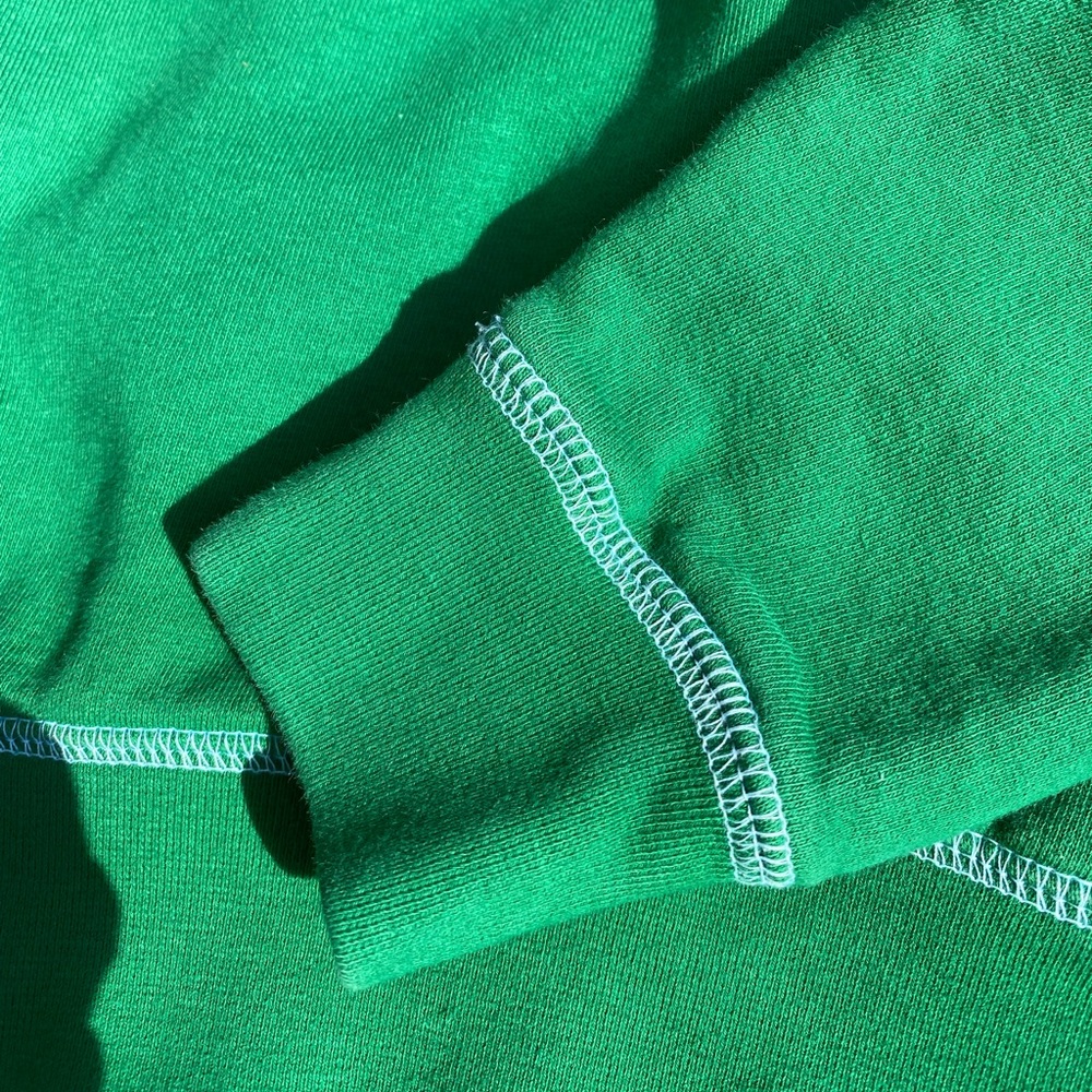 BOHO CHIC VINTAGE CROPPED SWEATSHIRT REVERSE STYLE STITCHING SUPER COZY - Picture 4 of 9